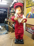 Vtg Telco Motion-ettes Christmas Girl Moving light Candle Decor Figure 23" Box