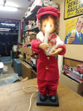 Vtg Telco Motion-ettes Christmas Girl Moving light Candle Decor Figure 23" Box