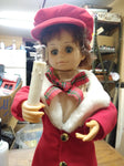 Vtg Telco Motion-ettes Christmas Girl Moving light Candle Decor Figure 23" Box
