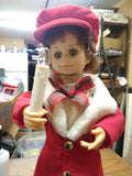Vtg Telco Motion-ettes Christmas Girl Moving light Candle Decor Figure 23" Box