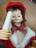 Vtg Telco Motion-ettes Christmas Girl Moving light Candle Decor Figure 23" Box
