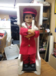 Vtg Telco Motion-ettes Christmas Girl Moving light Candle Decor Figure 23" Box