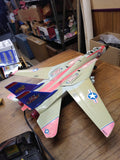 Vtg 1990 New Bright Grumman US NAVY F14 Tomcat Corded Remote Control Fighter Jet