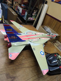 Vtg 1990 New Bright Grumman US NAVY F14 Tomcat Corded Remote Control Fighter Jet
