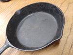 Vtg Lodge 3 Notch #5, 8" Cast Iron Skillet With Smoke Ring Sits Flat No Wobble