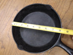 Vtg Lodge 3 Notch #5, 8" Cast Iron Skillet With Smoke Ring Sits Flat No Wobble