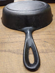 Vtg Lodge 3 Notch #5, 8" Cast Iron Skillet With Smoke Ring Sits Flat No Wobble