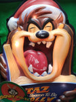 Vtg Looney Tunes Taz The Season To Be Jolly 3 D Character Light Works In Box!