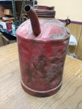 Antique Vtg Pennsylvania Railroad Water Oil Kerosene Red Can PRR Logo Screw Cap