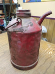 Antique Vtg Pennsylvania Railroad Water Oil Kerosene Red Can PRR Logo Screw Cap