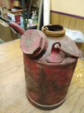 Antique Vtg Pennsylvania Railroad Water Oil Kerosene Red Can PRR Logo Screw Cap