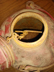 Antique Vtg Pennsylvania Railroad Water Oil Kerosene Red Can PRR Logo Screw Cap