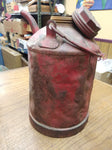 Antique Vtg Pennsylvania Railroad Water Oil Kerosene Red Can PRR Logo Screw Cap