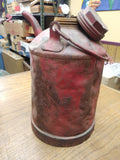 Antique Vtg Pennsylvania Railroad Water Oil Kerosene Red Can PRR Logo Screw Cap