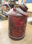 Antique Vtg Pennsylvania Railroad Water Oil Kerosene Red Can PRR Logo Screw Cap