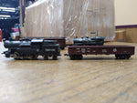 Vtg N Gauge 4 Pc. Assorted Train Lot 2 Steam Locomotives 2 Freight Gondola Cars