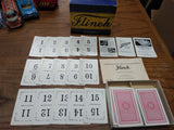 Vtg Parker Brothers 1930s Flinch Card Game Nice Graphics Blue and Yellow Box