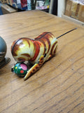Vtg 2 Piece Wind Up Tin Toy Lot Cat and Ball Jumping Rabbit Litho Japan Working