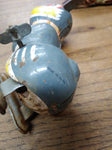 Vtg 2 Piece Wind Up Tin Toy Lot Cat and Ball Jumping Rabbit Litho Japan Working