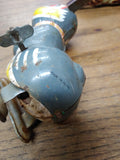 Vtg 2 Piece Wind Up Tin Toy Lot Cat and Ball Jumping Rabbit Litho Japan Working