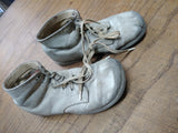 Vtg 2 Pair Lot Old 1950's - 1960's Lace Up White Berkshire Baby Toddler Shoes