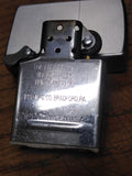 Vtg 2013 Zippo Satin Chrome Cigarette Lighter Matching Insert A+Shape Nice Snap!