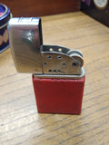 Vtg Wind Master CANFIELD MOUNTING SERVICE Red Cigarette Lighter Nice Snap!