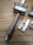 Vtg 3 Pc Safety Razor Clean Up Lot 1951 Gillette 2 x Gem Micromatic Good Shaves!