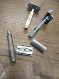 Vtg 3 Pc Safety Razor Clean Up Lot 1951 Gillette 2 x Gem Micromatic Good Shaves!