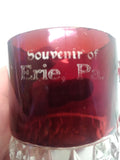 1900 Decorative Diamond Ruby Cranberry Glass Erie Pa Souvenir Punch Cup