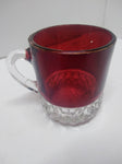 1900 Decorative Diamond Ruby Cranberry Glass New Bethlehem Pa Souvenir Punch Cup