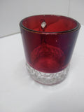 1900 Decorative Diamond Ruby Cranberry Glass New Bethlehem Pa Souvenir Punch Cup