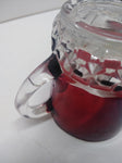 1900 Decorative Diamond Ruby Cranberry Glass New Bethlehem Pa Souvenir Punch Cup