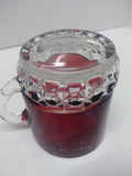 1900 Decorative Diamond Ruby Cranberry Glass New Bethlehem Pa Souvenir Punch Cup