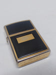 Vtg 1995 Zippo Golden Tone Black Ultralite Cigarette Lighter Not Engraved!