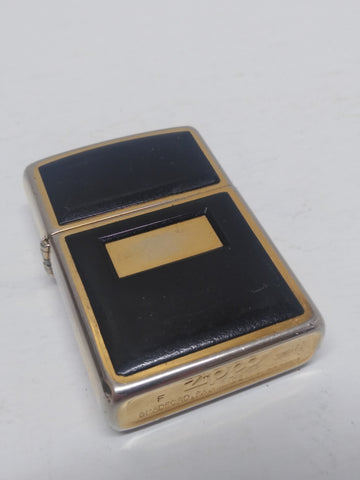 Vtg 1995 Zippo Golden Tone Black Ultralite Cigarette Lighter Not Engraved!