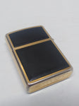 Vtg 1995 Zippo Golden Tone Black Ultralite Cigarette Lighter Not Engraved!