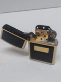 Vtg 1995 Zippo Golden Tone Black Ultralite Cigarette Lighter Not Engraved!