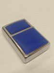Vtg 1982 Zippo Chrome Blue Ultralite Cigarette Lighter Not Engraved!