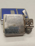 Vtg 1982 Zippo Chrome Blue Ultralite Cigarette Lighter Not Engraved!