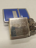 Vtg 1982 Zippo Chrome Blue Ultralite Cigarette Lighter Not Engraved!