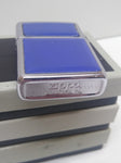 Vtg 1982 Zippo Chrome Blue Ultralite Cigarette Lighter Not Engraved!