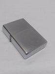 Vtg 2002 Zippo Flat Bottom Pat# 2032695 Brushed Chrome Cigarette Lighter