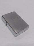 Vtg 2002 Zippo Flat Bottom Pat# 2032695 Brushed Chrome Cigarette Lighter
