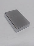 Vtg 2002 Zippo Flat Bottom Pat# 2032695 Brushed Chrome Cigarette Lighter