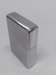 Vtg 2002 Zippo Flat Bottom Pat# 2032695 Brushed Chrome Cigarette Lighter