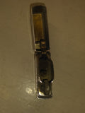 Vtg 2002 Zippo Flat Bottom Pat# 2032695 Brushed Chrome Cigarette Lighter