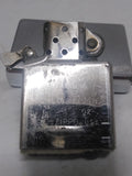 Vtg 2002 Zippo Flat Bottom Pat# 2032695 Brushed Chrome Cigarette Lighter