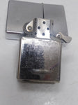 Vtg 2002 Zippo Flat Bottom Pat# 2032695 Brushed Chrome Cigarette Lighter