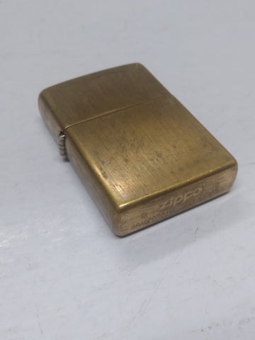 Vtg 2015 Zippo Brushed Brass Cigarette Lighter Great Shape Nice Snap!